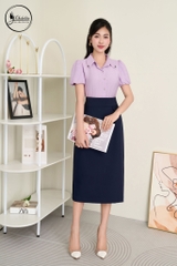 Áo sơ mi tay lỡ màu tím