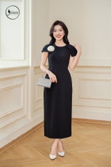 Đầm xòe sát nách màu đen