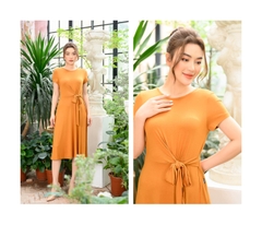 Váy phông xoắn màu bò