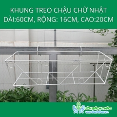 Khung Sắt Treo Chậu Chữ Nhật Ban Công 60cm