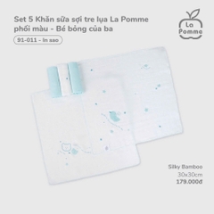 Set 5 Khăn sữa sợi tre lụa La Pomme phối màu