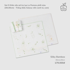 Set 5 Khăn sữa sợi tre lụa La Pomme phối màu