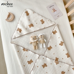 Ủ choàng lụa cotton- Gấu Mochee