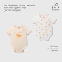 Set 2 body chip cộc tay La Pomme tiệm bánh ngọt vui nhộn