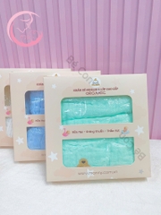 Khăn xô muslin organic cao 6 lớp thêu góc