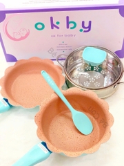 Nồi chảo đá hình hoa OKBY