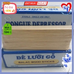 ✅ Đè Lưỡi Gỗ  - Hộp 100 Que #1.0029
