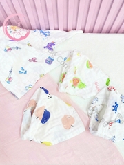 Set 5 yếm xô muslin 6 lớp