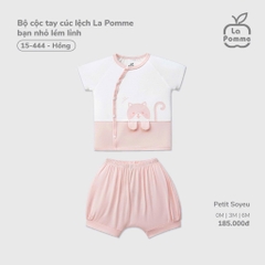 Bộ cộc tay cúc lệch La Pomme bạn nhỏ lém lỉnh