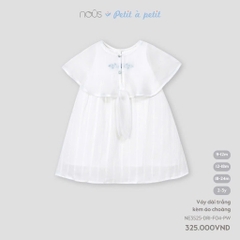 Váy dài trắng kèo áo choàng