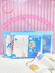 Khăn tắm cotton in hình xuất Nhật 90x90