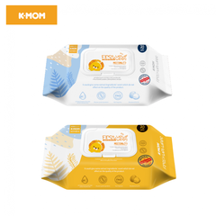 Khăn ướt lau miệng và tay cao cấp Kmom HQ vân nổi (20C)
