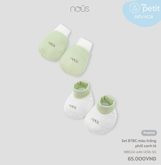 Set BTBC màu trắng phối xanh lá