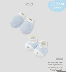 Set BTBC Màu Xanh Chấm Bi Phối Trắng