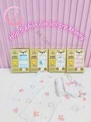 Hộp 5 khăn lụa sợi tre Manny