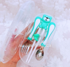 Bộ thìa muỗng nĩa đũa hình gấu