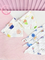 Set 5 yếm xô muslin 6 lớp