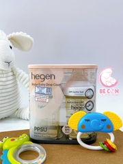 Bộ 2 bình sữa Hegen PPSU 240ml núm ti size M từ 3-6m