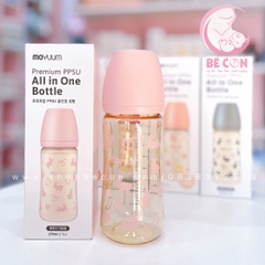 Bình sữa Moyuum hoạ tiết thỏ hồng