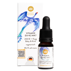 Sunday natural vitamin D3&K2 MK7 tăng chiều cao Đức 17ml ( lọ)