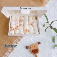 Hộp 6 Khăn sữa Muslin Boona