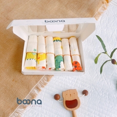 Hộp 6 Khăn sữa Muslin Boona