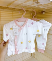 Bộ sơ sinh dài cài lệch 3003