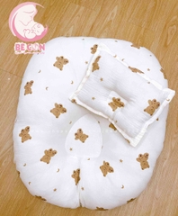 Gối chống trào ngược muslin TC tặng kèm gối mỏng