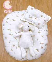 Gối chống trào ngược muslin TC tặng kèm gối mỏng