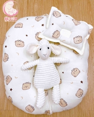 Gối chống trào ngược muslin TC tặng kèm gối mỏng