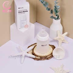 Bình sữa Moyuum thuỷ tinh tráng silicon Hàn Quốc