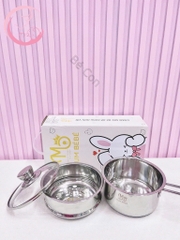 Quánh bột inox 16cm kèm xửng