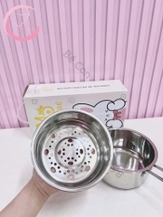 Quánh bột inox 16cm kèm xửng