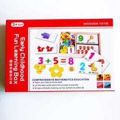 Hộp đồ chơi tính toán bằng gỗ