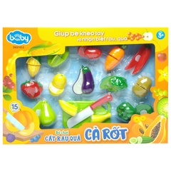 CÀ RỐT ĐỒ CHƠI CẮT RAU QUẢ 15 CHI TIẾT DK81053