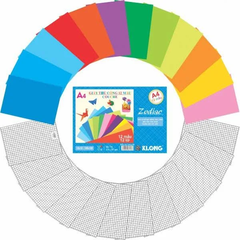 Giấy thủ công Couche A4 12 màu KLong