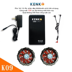 Sạc pin áo điều hòa KENKO Nhật Bản 100-240V siêu bền, bảo vệ pin lâu chai