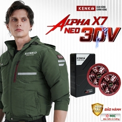 Áo điều hòa Kenko ALPHA X5 PRO 22V xanh rêu SM24
