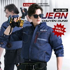 Áo điều hoà KENKO dài tay vải jean sáng chống cháy nhẹ-SM26