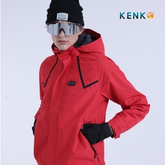 Áo gió sưởi ấm chạy pin KENKO Ultrawarm công nghệ nhiệt tối ưu - Màu đỏ