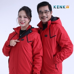 Áo gió sưởi ấm chạy pin KENKO Ultrawarm công nghệ nhiệt tối ưu - Màu đỏ