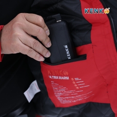 Áo gió sưởi ấm chạy pin KENKO Ultrawarm công nghệ nhiệt tối ưu - Màu đỏ