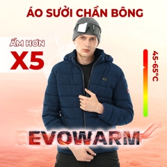 Áo sưởi ấm chạy bằng pin cao cấp sưởi 65 độ Kenko EVOWARM 2024 [ Màu Xanh Navy]