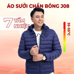 Áo khoác sưởi ấm KENKO J08 xanh navy công nghệ Nhật siêu ấm, vải chống nước