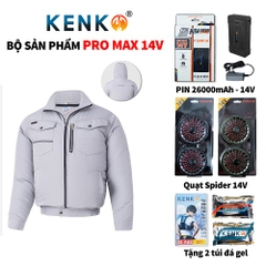 Bộ áo điều hòa KENKO PROMAX 14 mới nhất 2023 màu xám ghi