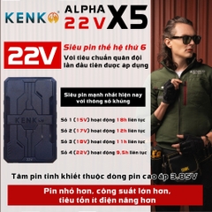 Bộ pin quạt KENKO ALPHA X5 22V mạnh nhất, công nghệ quạt siêu êm
