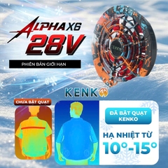 [Phiên bản giới hạn] Bộ Pin Quạt Alpha X6 28V màu sắc Lửa- Băng