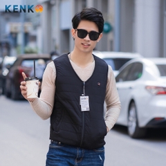 Áo sưởi gile KENKO V01 Nhật Bản 9 vùng nhiệt siêu ấm chống nước và mưa tuyết tuyệt đối