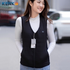 Áo sưởi gile KENKO V01 Nhật Bản 9 vùng nhiệt siêu ấm chống nước và mưa tuyết tuyệt đối
