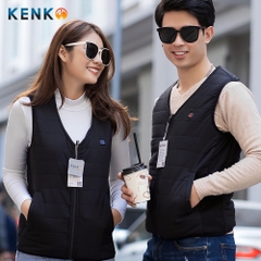 Áo sưởi gile KENKO V01 Nhật Bản 9 vùng nhiệt siêu ấm chống nước và mưa tuyết tuyệt đối